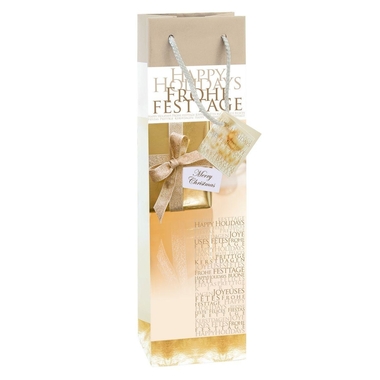 SIGEL Geschenktasche Golden Shimmer GT018 glossy 100x350x80mm 5 pcs.