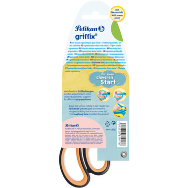 PELIKAN Schere spitz Griffix 819176 neon black, Linkshänder