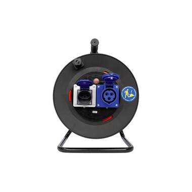STEFFEN Cable Reel GR1 40 m CEE16/3 + T23, Black