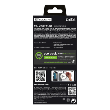 Film de protection en verre trempé pour Oppo Find X5 Lite/Reno 7 5G/4G/Reno 7Z/OnePlus N20 5G