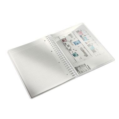 LEITZ Libro spirale WOW PP A 46380036 blu, 5mm quadrettato 80 fogli