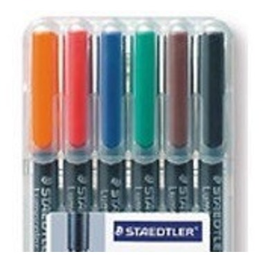 STAEDTLER Lumocolor permanent F 318-WP6 6 colori ass.