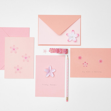 RICO DESIGN Kartenset B6 300302 Sakura Mix 24 Stück