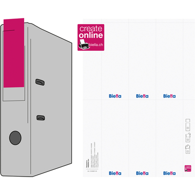 BIELLA Etiquettes dorsales 51x145mm 19099700U pour 7cm 60 pcs.
