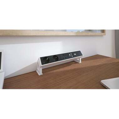 Bachmann Tischsteckdosenleiste DESK2 1xT13 1xUSB C/C 100W 0.2m weiss