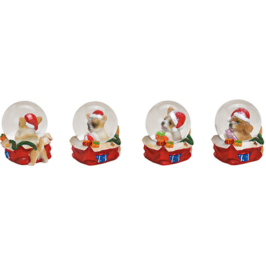 ROOST Boule à neige chien 8x9x8cm 10027886 Plastique ass.