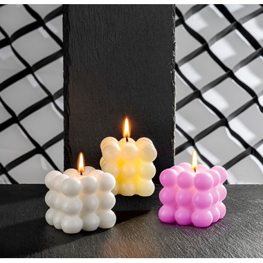 GLOREX Moule bougie 5.5x5.5x6cm 69732092 bulles