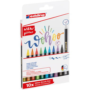 EDDING Brushpen 1340 4-1340-10-4 Glitzer E-10 10 Stück