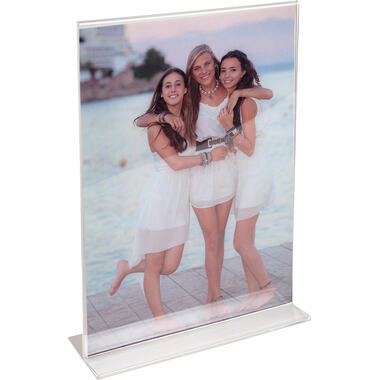 EXACOMPTA Présentoir de table A6 86158D transparent, forme T haut