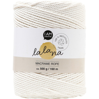 I AM CREATIVE Macrame Rope 6203.02 cream 2mm, 500g