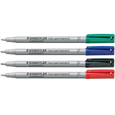 STAEDTLER Lumocolor non-perm. F 316 WP4 4 Farben ass.