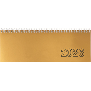 SIMPLEX Calendario orizzontale 2026 36221R11.26 1S/2P old gold ML 30.7x10.5cm