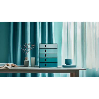 STYRO Module class. styroval color 14-8000.9aq noir/aqua 5 tiroirs