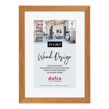 DUFCO Holz-Bilderrahmen 21x29.7cm 1610.80599 Toronto Kirschbaum