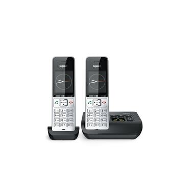 Gigaset Schnurlostelefon Comfort 500A Duo Schwarz/Silber