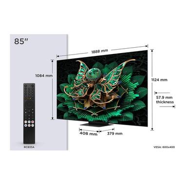TCL TV 85C7K 85", 3840 x 2160 (Ultra HD 4K), QLED