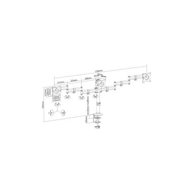PureMounts Desk Mount PM-OFFICE-03 up to 8 kg – Black