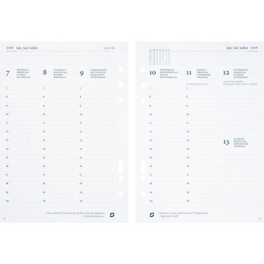 SUCCES Agenda A5 2026 847107000026U 1W/2S Ersatz kompl. 14.8x21cm