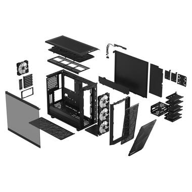 Fractal Design PC Case Meshify 2 RGB TG Light Tint Black