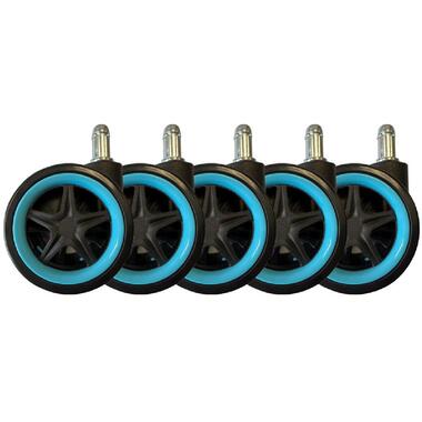 LC-Power Ruote LC-CASTERS-DRIFT Set da 5 Azzurro Chiaro