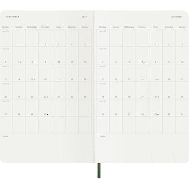 MOLESKINE Agenda Classic Large 2027 DSK1512WN3Y27 1S/1P verde mirto SC 13x21cm