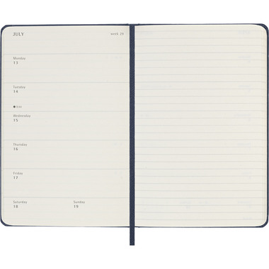 MOLESKINE Agenda Classic Pocket 2026 DHB2012WN2Y26 1W/1S saphir HC 9x14cm