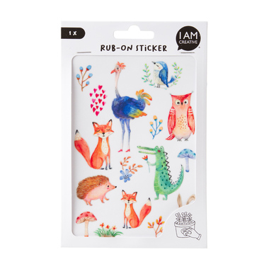 I AM CREATIVE Rub on Sticker 12x17.7cm 4010.64 Zoo