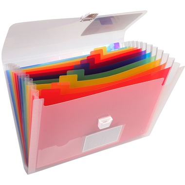 EXACOMPTA Fächermappe Crystal A4 55298E transparent 13-teilig