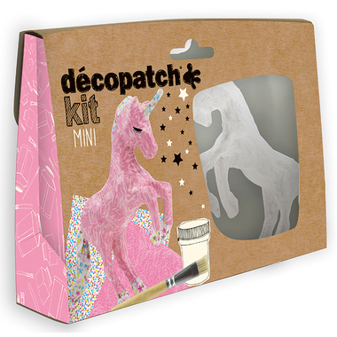 DECOPATCH Set artig. unicorno KIT009O Bogen, Tier, Pinsel, Lack