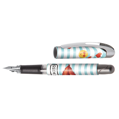 ONLINE Stylo plume College II 0.5mm 12466/3D Kiss Kiss bleu