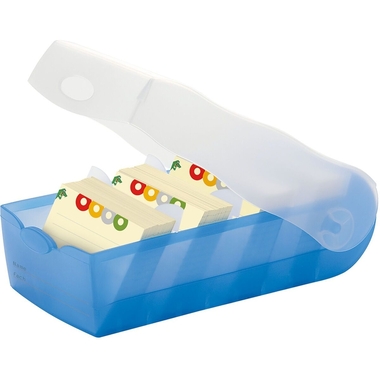 HAN Karteibox Croco A8 5.20 blau 9.7x6.7x19.1cm