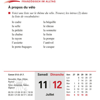 HARENBERG Calendrier détachable 2026 2110900+26 Französisch DE, FR 12.5x16cm