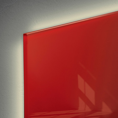 SIGEL Glass Magnetboard LED GL402 rouge 480x480x15mm