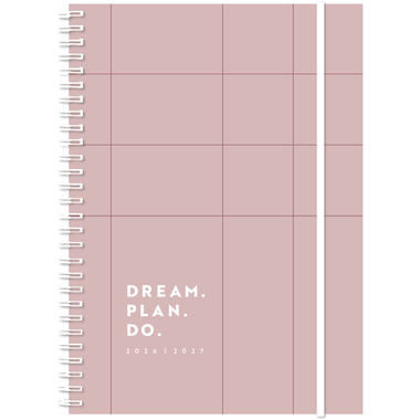 SIMPLEX Schüleragenda Joy Plus 26/27 500424.27 1W/2S 17M altrosa ML 14.8x21cm