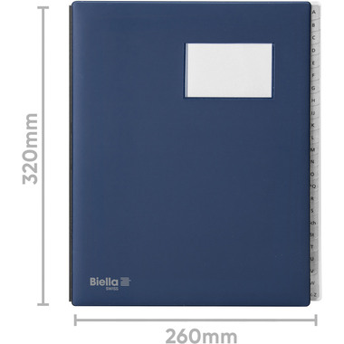 BIELLA Libro firma Pronto A4 32042407U blu scuro A-Z