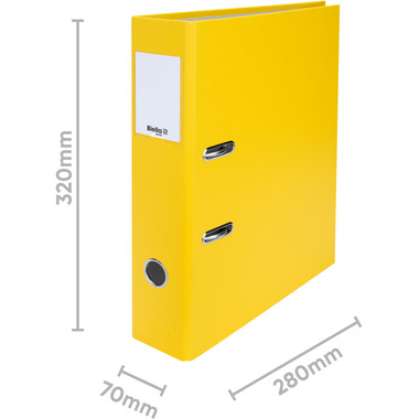 BIELLA Ordner Plasticolor 7cm 10740720U gelb A4
