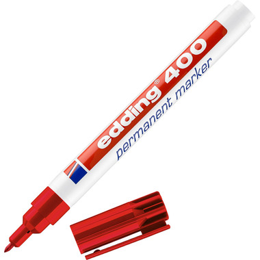 EDDING Permanent Marker 400 -1mm 400-2 rot