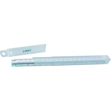 LINEX Dreikantmassstab 30cm 94700L weiss/farbig