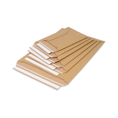 Shipping bag with self-adhesive seal in brown 215x300x50mm
