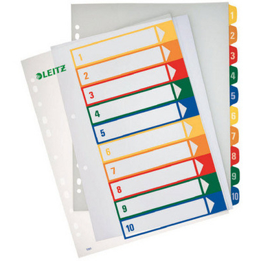 LEITZ Register PC-beschriftbar A4+ 12930000 multicolor 1-10