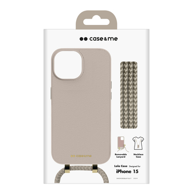 Coque pour iPhone 15 avec bandoulière amovible | case&me