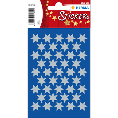 HERMA Sticker Etoile 14mm 3922 argent 123 pcs./3 flls.