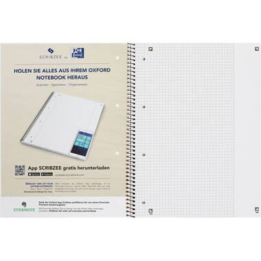 OXFORD Collegeblock A4+ 100050356 kariert, 90g 80 Blatt