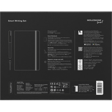 MOLESKINE Smart Writing Set A5 999274795 schwarz, liniert 176 Blatt