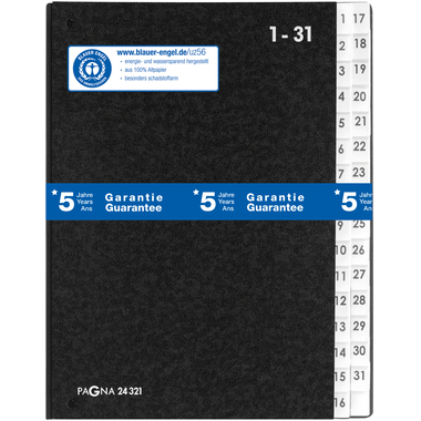 PAGNA Vorordner A4 24321/04 schwarz 1-31