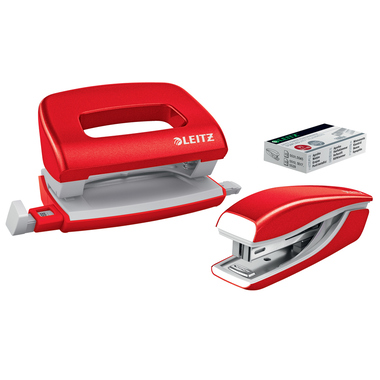 LEITZ Perforateur/Agrafeuse WOW 5561-20-26 rouge 10 feuilles