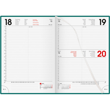 BIELLA Geschäftsagenda Colorful 2027 809701090027U 1T/1S petrol ML 14.5x20.5cm