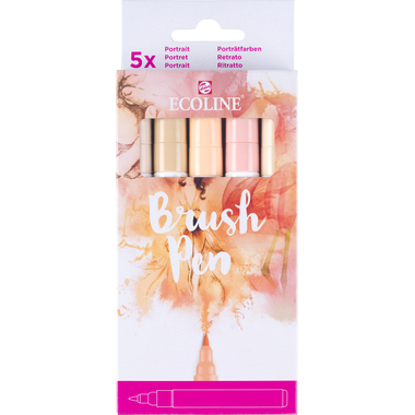TALENS Ecoline Brush Pen Set 11509941 beige-rosa 5 Stück