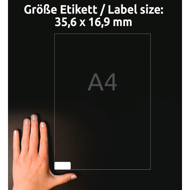 AVERY ZWECKFORM Étiquett.univers. 35,6x16,9mm L4732REV-100 blanc,non-perm. 8000p./100fl.