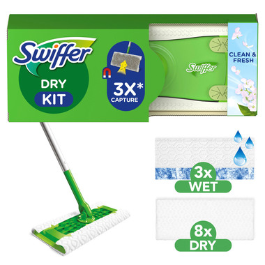 SWIFFER Staubmagnet Starterset 972087 8Trockentücher+ 3 Wischtücher